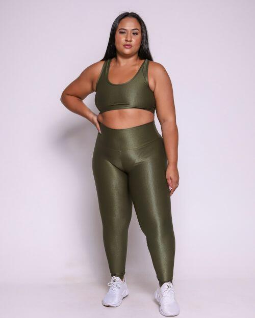 Conjunto Cal�a Legging B�sica G Compress�o + Top Nadador