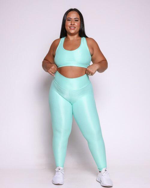 Conjunto Cal�a Legging B�sica G Compress�o + Top Nadador
