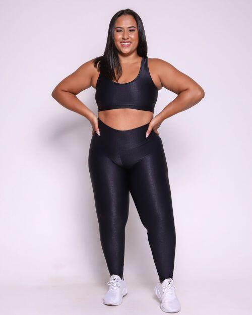 Conjunto Cal�a Legging B�sica G Compress�o + Top Nadador