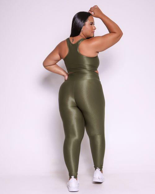 Conjunto Cal�a Legging B�sica G Compress�o + Top Nadador