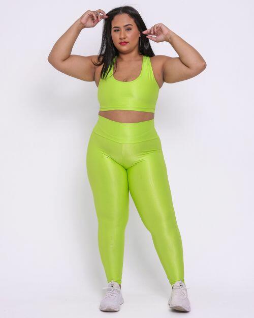 Conjunto Cal�a Legging B�sica G Compress�o + Top Nadador