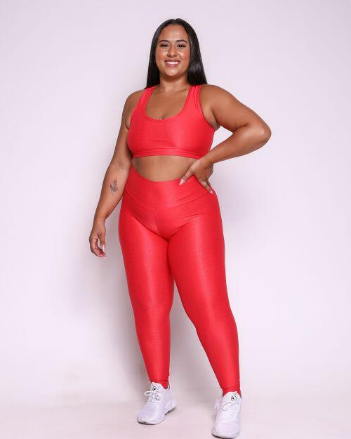 Conjunto Cal�a Legging B�sica G Compress�o + Top Nadador