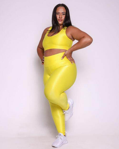 Conjunto Cal�a Legging B�sica G Compress�o + Top Nadador