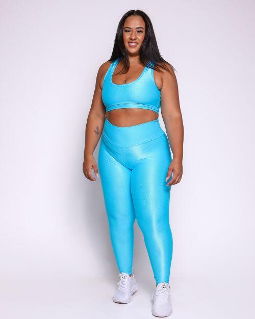Conjunto Cal�a Legging B�sica G Compress�o + Top Nadador