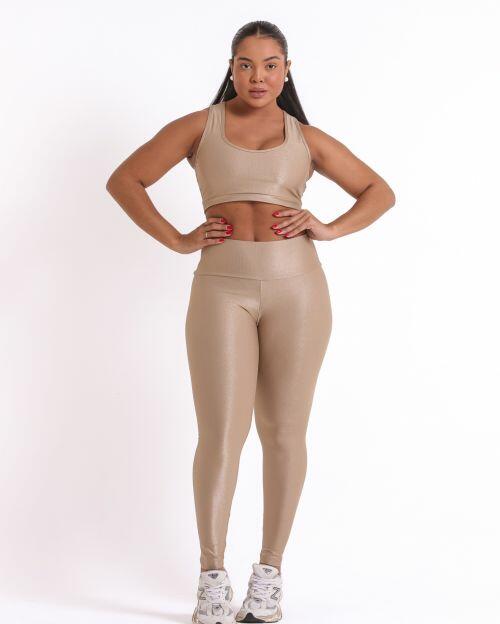 Conjunto Cal�a Legging B�sica G Compress�o + Top Nadador