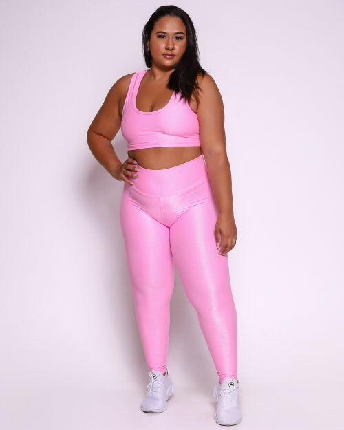 Conjunto Cal�a Legging B�sica G Compress�o + Top Nadador