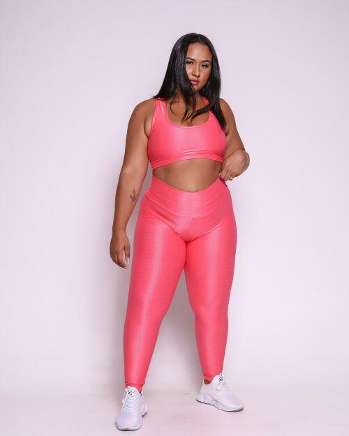 Conjunto Cal�a Legging B�sica G Compress�o + Top Nadador