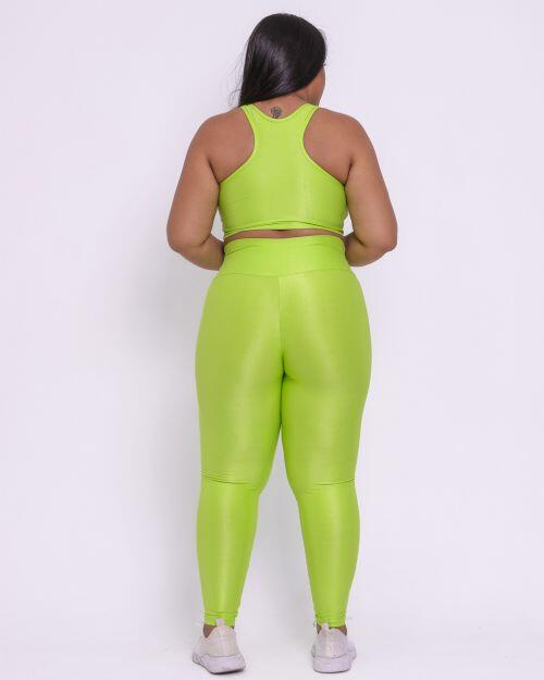 Conjunto Cal�a Legging B�sica G Compress�o + Top Nadador
