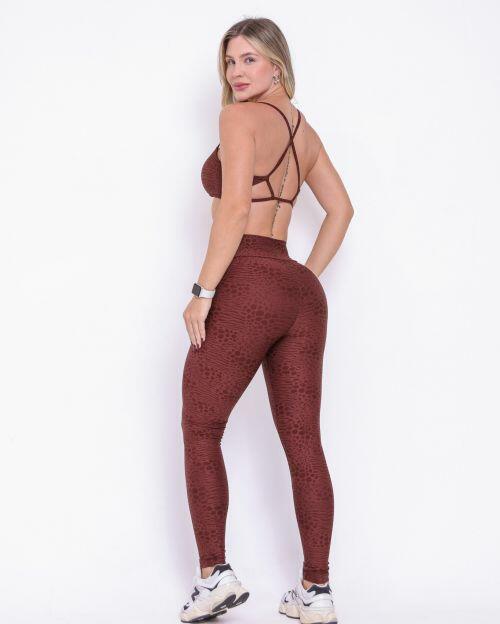 Conjunto Calça Legging Básica Feline + Top Bianca (P)
