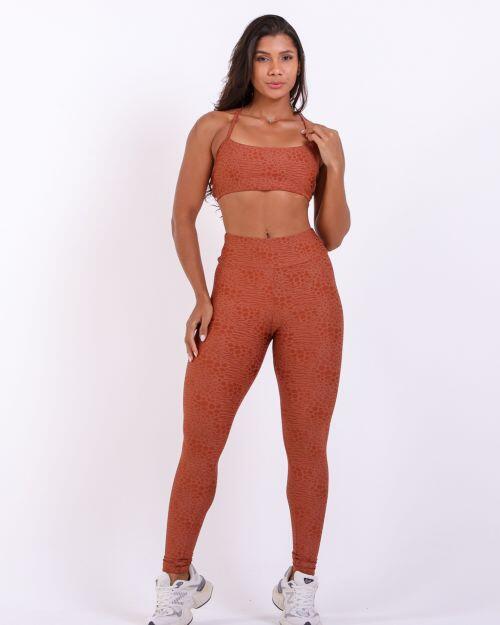 Conjunto Cal�a Legging B�sica Feline + Top Bianca (P)