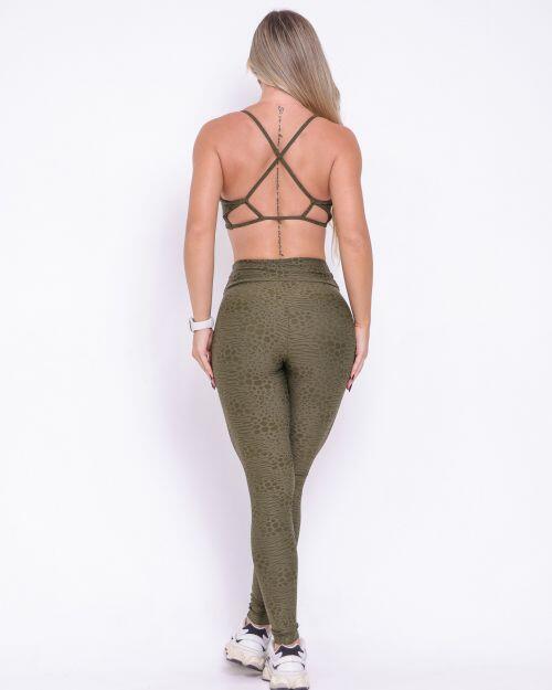 Conjunto Calça Legging Básica Feline + Top Bianca (P)