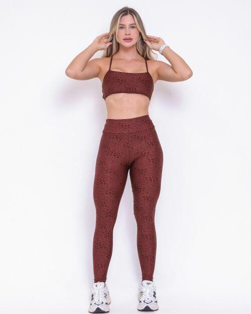 Conjunto Calça Legging Básica Feline + Top Bianca (P)