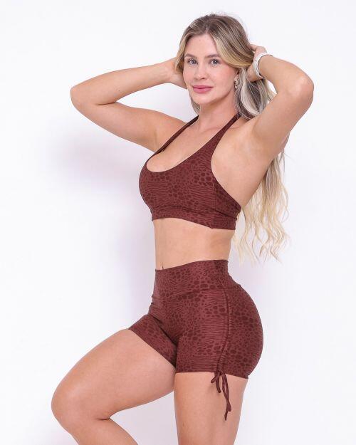 Conjunto Short Cross Feline + Top Jhully (P)