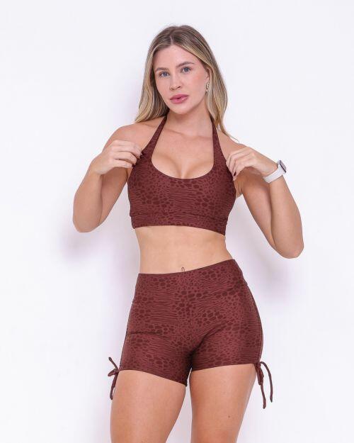 Conjunto Short Cross Feline + Top Jhully (P)