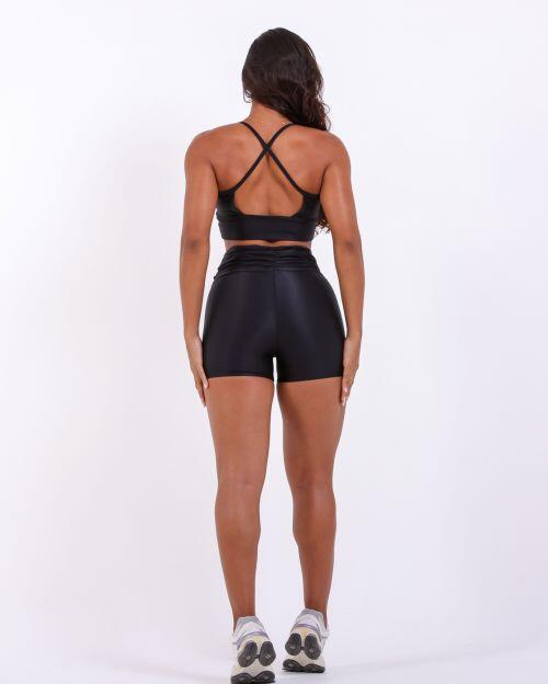 Conjunto Short Básico Cós Franzido Compressão + Top Kelly