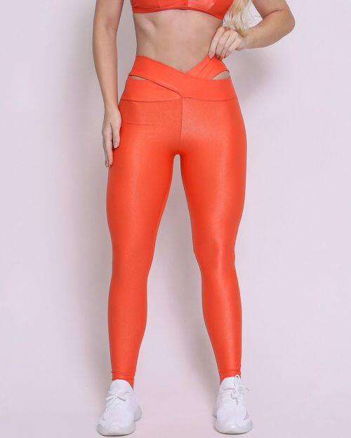 Calça Legging Básica Cós Cruzado Compressão