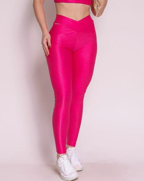 Calça Legging Básica Cós Cruzado Compressão