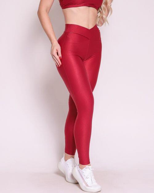 Calça Legging Básica Cós Cruzado Compressão