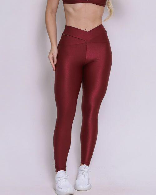 Calça Legging Básica Cós Cruzado Compressão