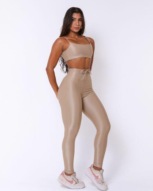 Conjunto Calça Legging Empina Compressão + Top Ju