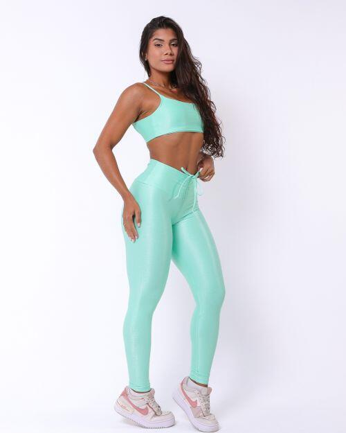 Conjunto Calça Legging Empina Compressão + Top Ju