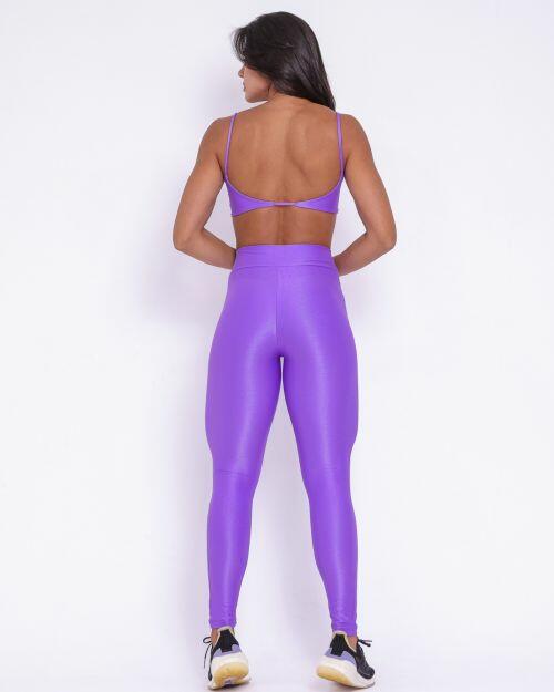 Conjunto Cal�a Legging B�sica C�s Cruzado Compress�o + Top Ju
