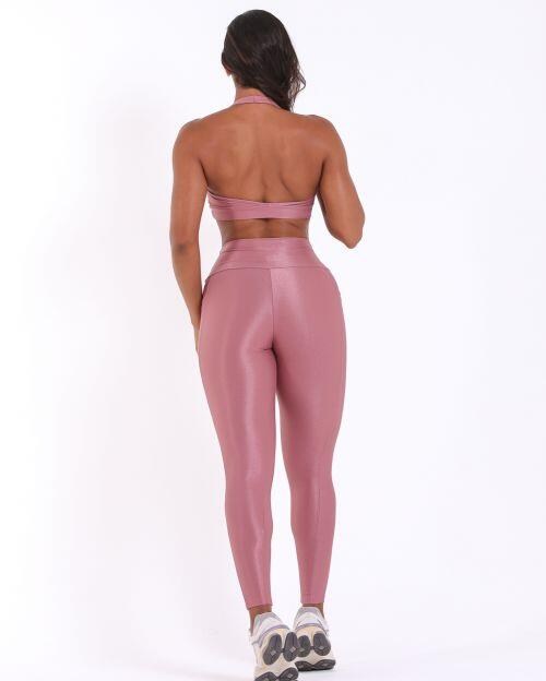 Conjunto Calça Básica Bolso Compressão + Top Jhully