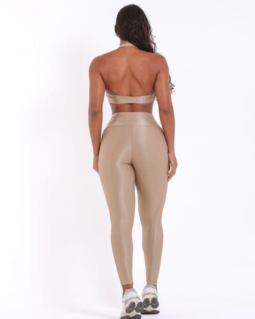 Conjunto Calça Básica Bolso Compressão + Top Jhully