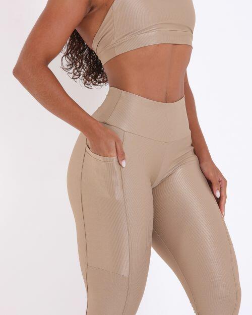 Conjunto Calça Básica Bolso Compressão + Top Jhully