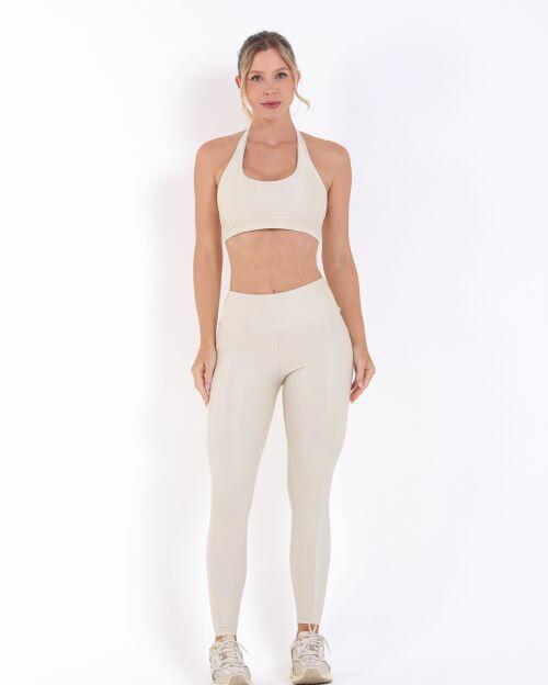 Conjunto Calça Básica Bolso Compressão + Top Jhully