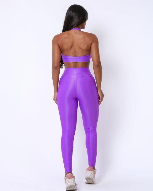 Conjunto Calça Básica Bolso Compressão + Top Jhully
