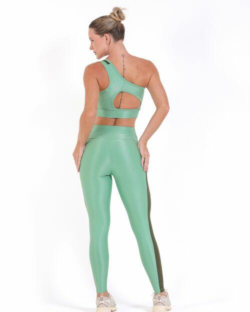 Conjunto Calça Legging Balance Compressão Bicolor + Top Paloma