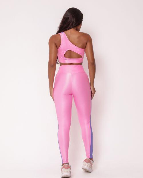 Conjunto Calça Legging Balance Compressão Bicolor + Top Paloma