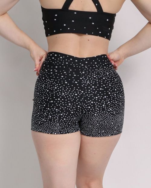 Short B�sico C�s Fino Degrad� Estrelas