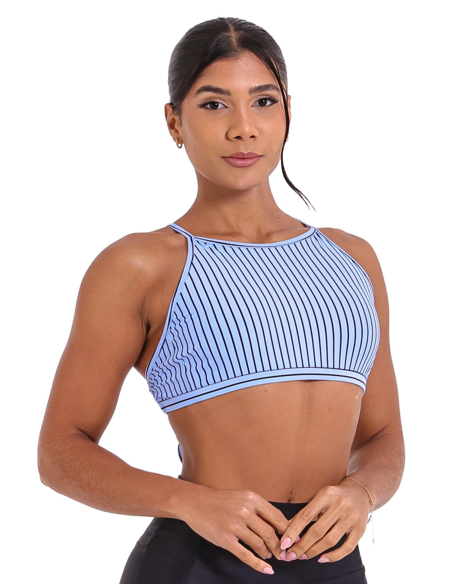 Top Paula Listrado Preto