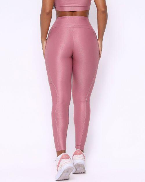Cal�a Legging B�sica Bolso Compress�o