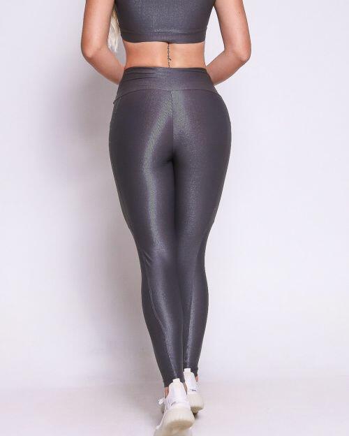 Cal�a Legging B�sica Bolso Compress�o