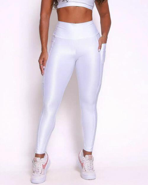 Cal�a Legging B�sica Bolso Compress�o