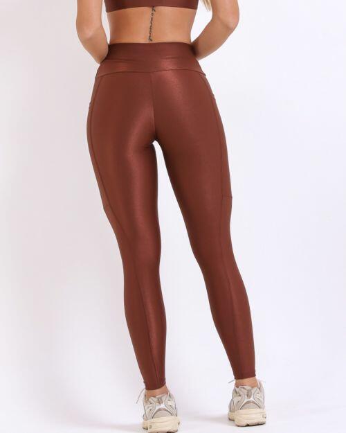 Cal�a Legging B�sica Bolso Compress�o