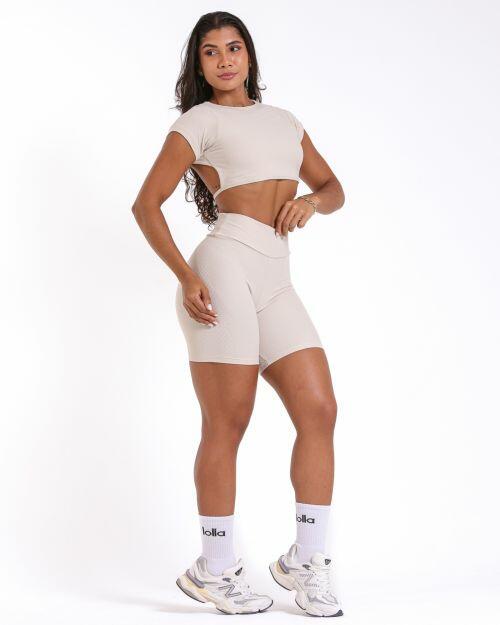 Conjunto Short Bermuda Jacquard Comfy + Top Cleo