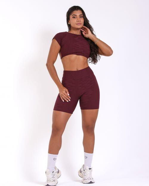 Conjunto Short Bermuda Jacquard Comfy + Top Cleo