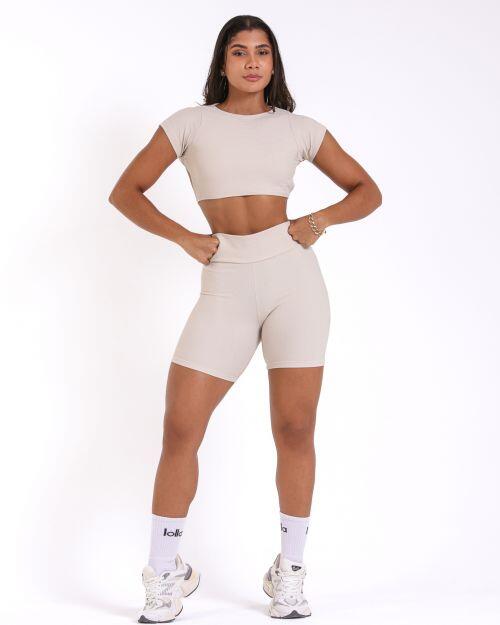 Conjunto Short Bermuda Jacquard Comfy + Top Cleo
