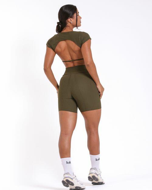 Conjunto Short Bermuda Jacquard Comfy + Top Cleo