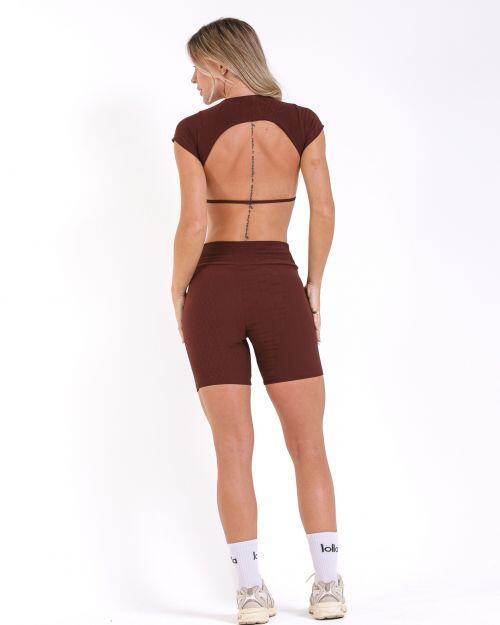 Conjunto Short Bermuda Jacquard Comfy + Top Cleo