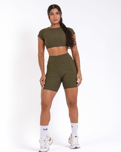 Conjunto Short Bermuda Jacquard Comfy + Top Cleo