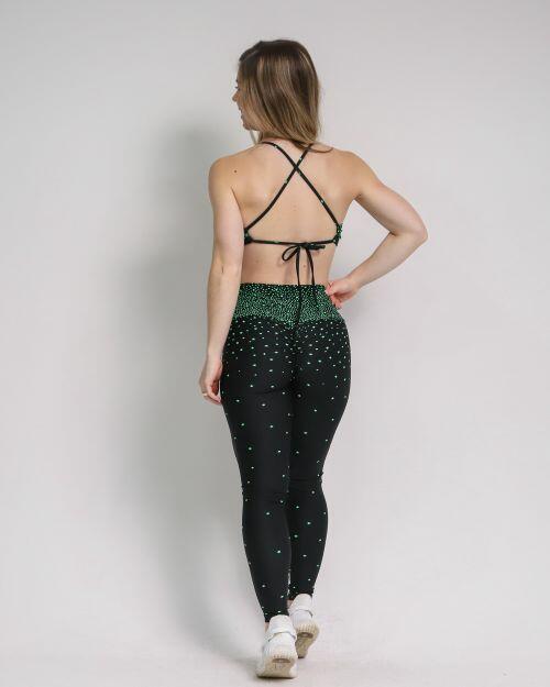 Conjunto Calça Legging Empina Degradê Estrelas + Top Paula