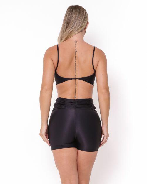 Conjunto Short Básico Cós Franzido Compressão + Top Ju
