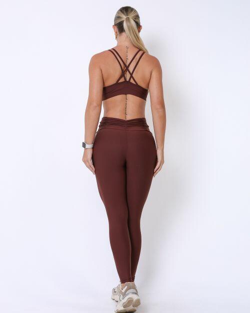 Conjunto Calça Básica Cós Franzido Light + Top Lu