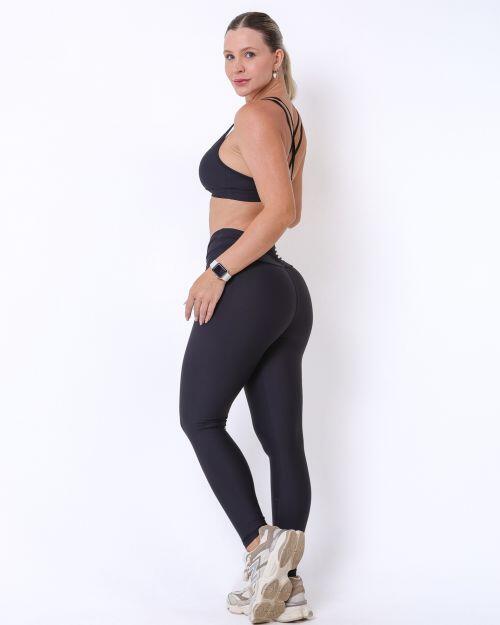 Conjunto Calça Básica Cós Franzido Light + Top Lu