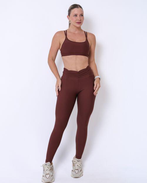 Conjunto Calça Básica Cós Franzido Light + Top Lu